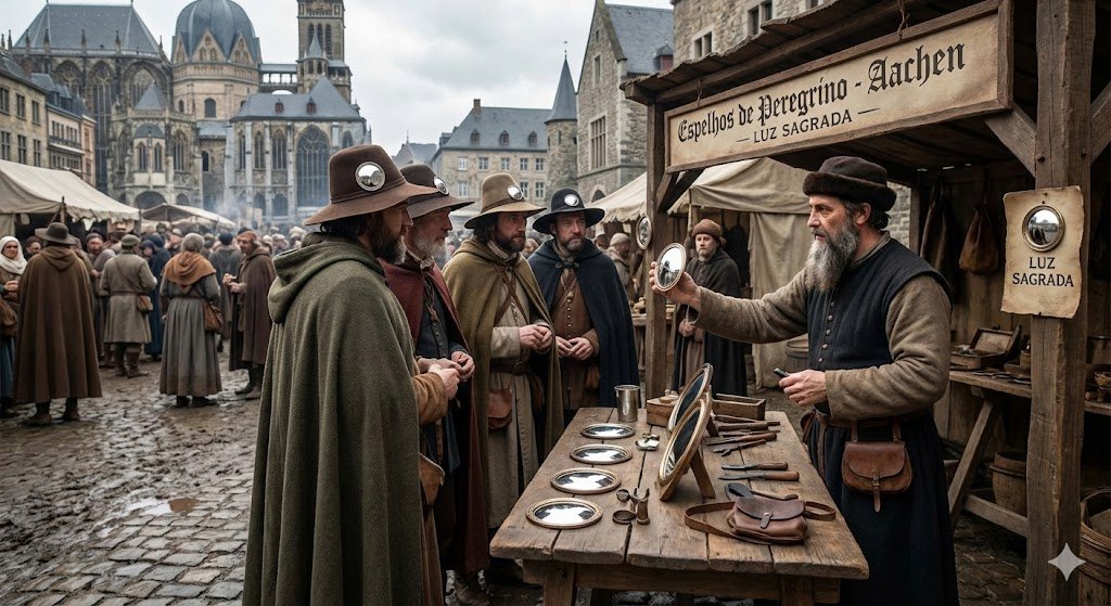 Gutenberg e a venda de espelhos aos peregrinos