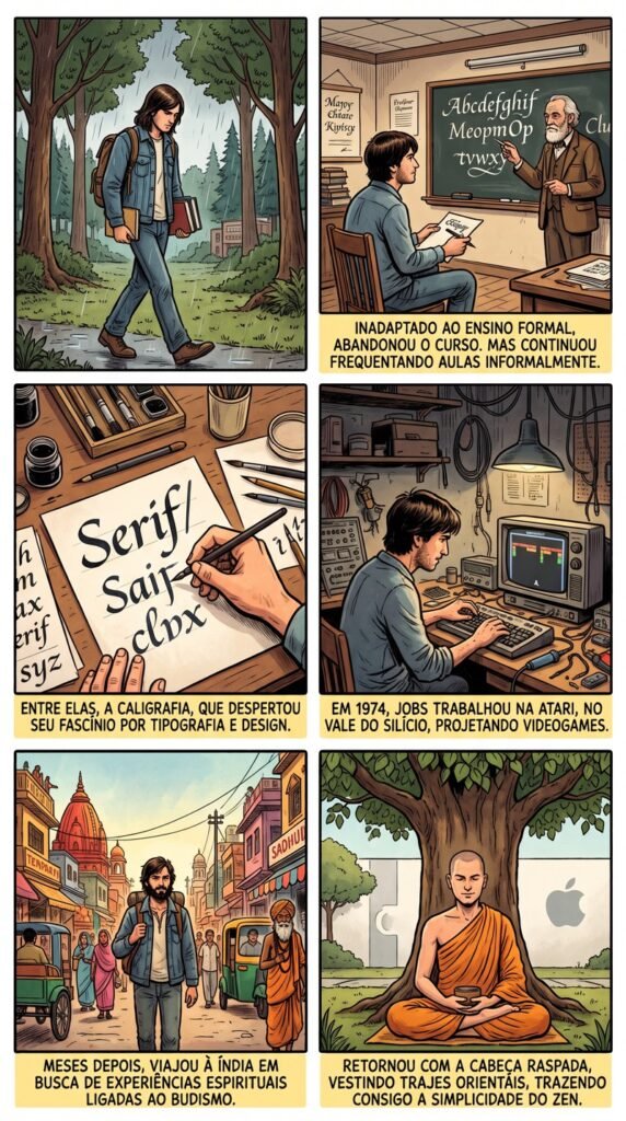 Steve Jobs aulas caligrafia
