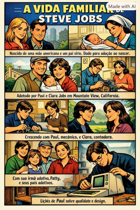 Família de Steve Jobs. Meus Estudos Mapeados